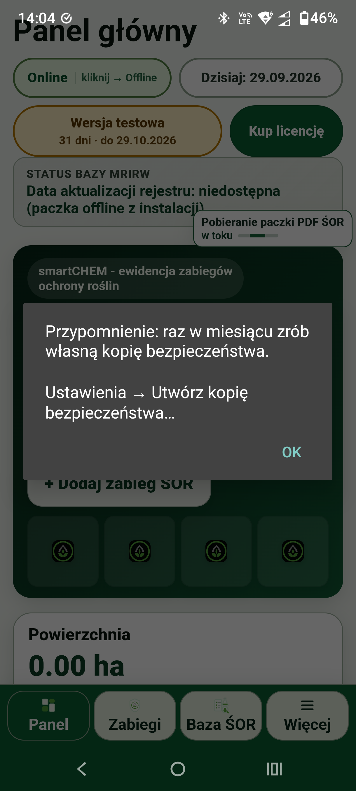 Przypomnienie o kopii — OK